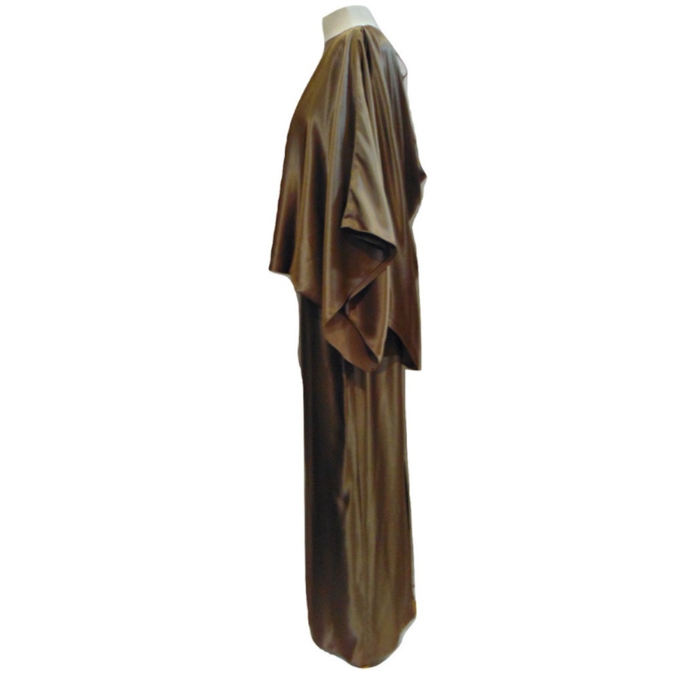 Vintage 70s disco cocktail maxi batwing skirt set - Picture 4 of 8